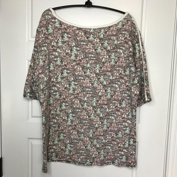 Lularoe Short Sleeve Lightweight Terry Sweatshirt Tee Size 3XL FITS LIKE A LARGE - Picture 3 of 9